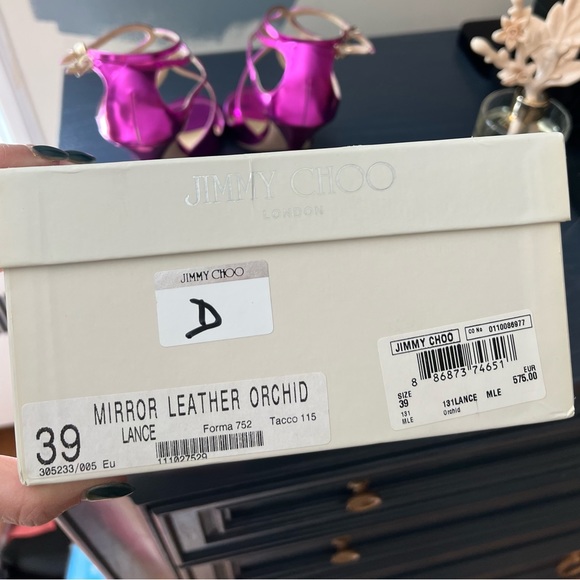 Jimmy Choo Lance mirror leather orchid. - Picture 8 of 10